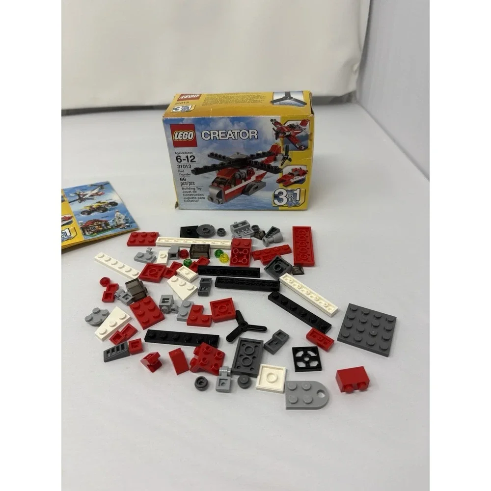 LEGO CREATOR 31013 Red Thunder 3 in 1 Air Craft Complete w/ Box & Manual, Used